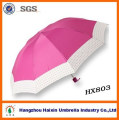 Brazil Market Women 3 plegable paraguas al por mayor fabricante China